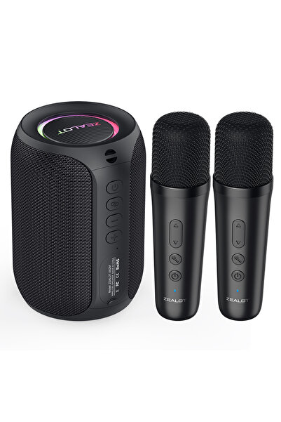 Choice 2 microphone ZEALOT-S62M Karaoke Machine Portable Bluetooth 5.3 Speake...