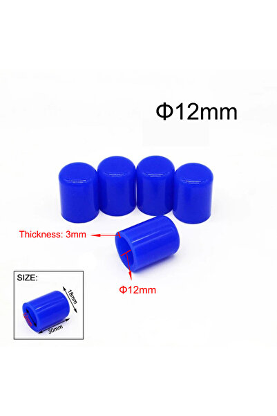 Choice6 Blue-12MM 5Pcs 5pcs Silicone Blanking Cap Intake Vacuum Hose End Bung...