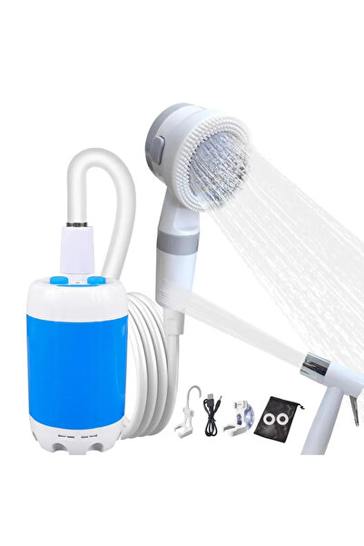 Choice WHITE Portable Rechargeable Outdoor Shower, Handheld Compact Design, G...