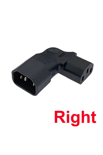 Choice1 Type 2 New IEC 320 C14 to C13 90 Degree Angle AC Adapter 3-Pole IEC 3...