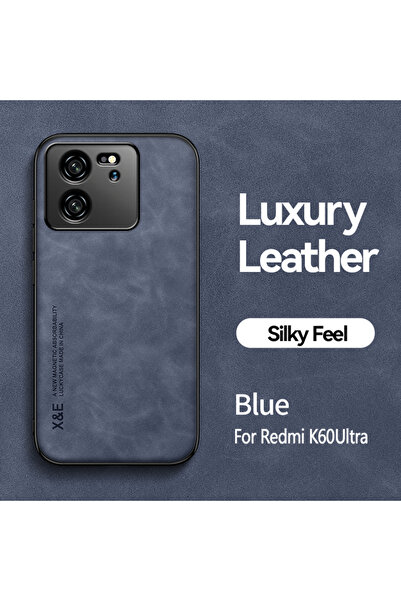 Choice14 For Mi 13T Peak Blue Luxury Leather Case For Mi 13T 12T 11T 10T Pro ...