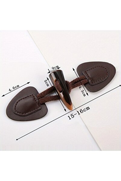 Choice3 4 4 Pairs PU Leather Horn Buckle Toggle Button Fastener For Coat Jack...