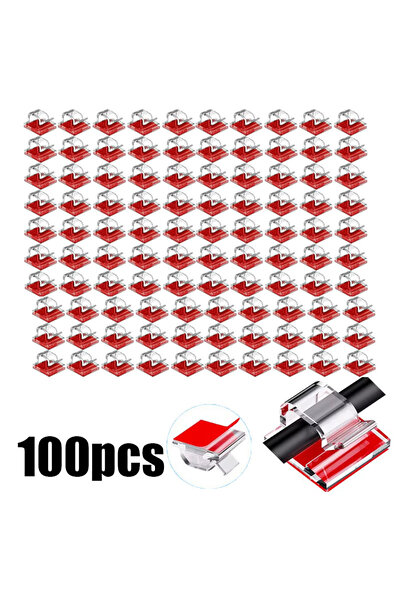 Choice13 100 قطعة - مشابك أسلاك شفافة ذاتية اللصق (10/30/50/70/100 قطعة) لتنظ...