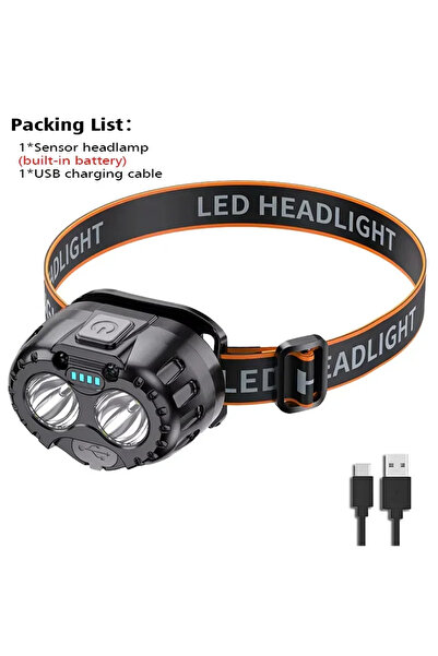 Choice مصباح رأس LED قابل لإعادة الشحن مزود بمستشعر من هايناست، مقاوم للماء، ...