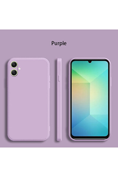 choice2 غطاء حماية سيليكون أصلي ناعم لهاتف Galaxy A07 باللون البنفسجي، متوافق...