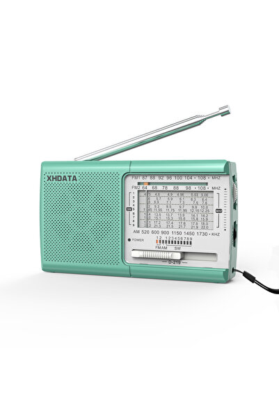 Choice راديو محمول D219-1k-green XHDATA D219 AM FM MW موجات قصيرة نطاق عالمي ...