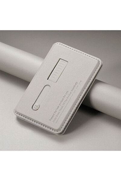 Choice1 محفظة جلد مغناطيسية رمادية اللون، متينة، مزودة بحافظة مخفية لحامل Mag...