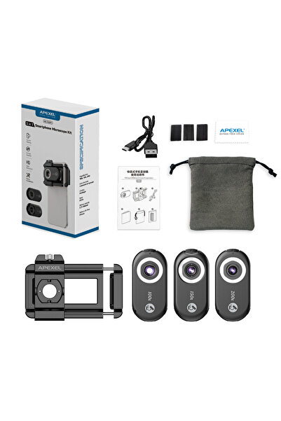 Choice1 3IN1 Lens Kit APEXEL 100X/150X/200X Microse Jewelry Lens Phone Camera...