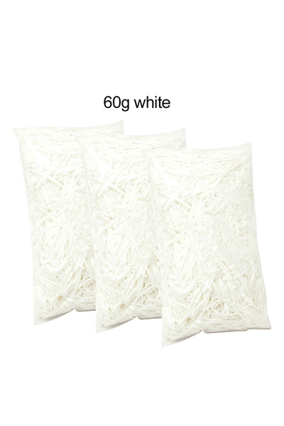 Choice10 60 غرام من ورق الرافيا الأبيض، 20/40/60 غرام من قصاصات وخيوط ورق الر...