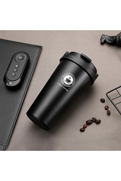 Choice1 كوب قهوة معزول أسود غير لامع سعة 500 مل (16 أونصة) بسعة 501-600 مل، م...