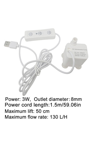 Choice مضخة ترشيح مياه صامتة بقوة 3 واط تعمل بمنفذ USB لأحواض السمك، مناسبة ل...