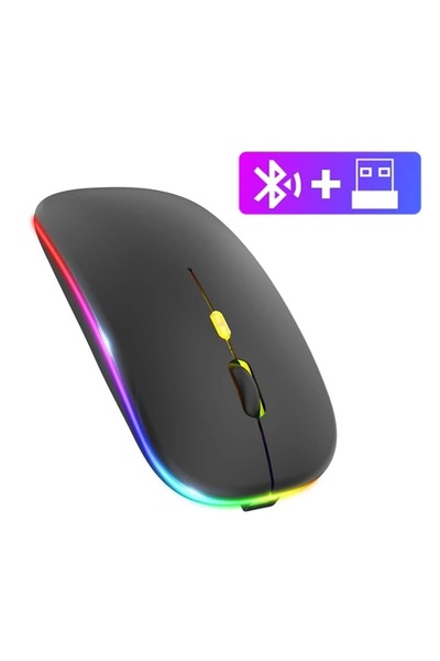 choice2 kebidumei Black Dual Mode 2.4G Wireless Mouse Bluetooth Mouse RGB Bac...
