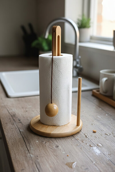 Suo Home Bamboo Paper Towel Holder