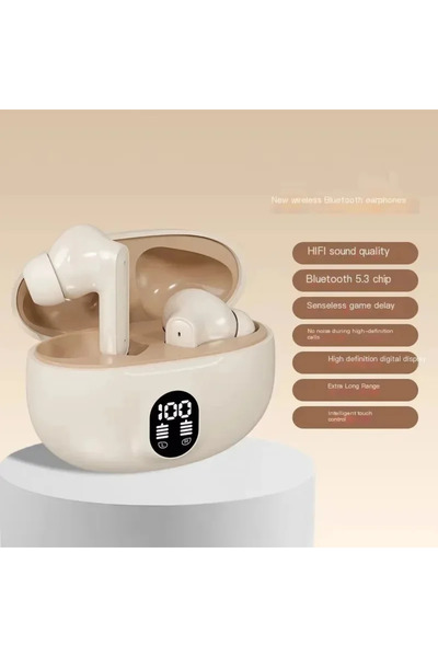 Choice1 سماعات رأس لاسلكية TWS للألعاب، لون كاكي، مزودة بتقنية بلوتوث وميكروف...