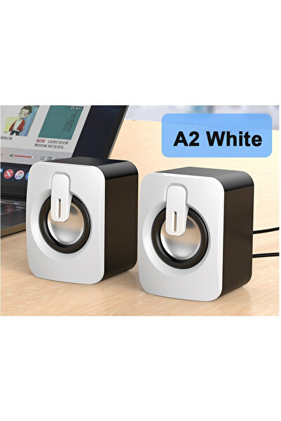 Choice مكبر صوت A2 أبيض مناسب لأجهزة ماك بوك المكتبية والمحمولة، ومكبرات صوت ...