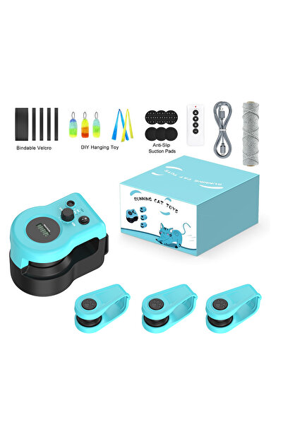 Choice ألعاب قطط زرقاء للقطط الداخلية، عجلة ألعاب تفاعلية للقطط، جهاز جري جدي...