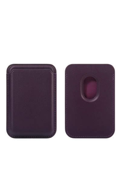 Choice3 حقيبة بطاقات من جلد الصناعي بلون بنفسجي داكن، مناسبة للهواتف المزودة ...