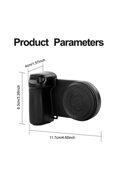 Choice مقبض مغناطيسي أسود للهواتف الذكية من APWIKOGER مع زر تحكم عن بعد بلوتو...