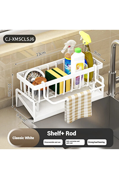 Choice1 XL White Stainless Steel Multi-Functional Sink Organizer | Integrated...