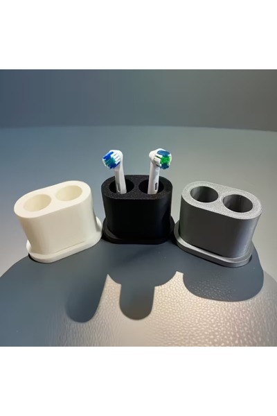 Choice1 علبة تخزين رؤوس فرشاة الأسنان الكهربائية من غراي، مقاومة للغبار، منظم...