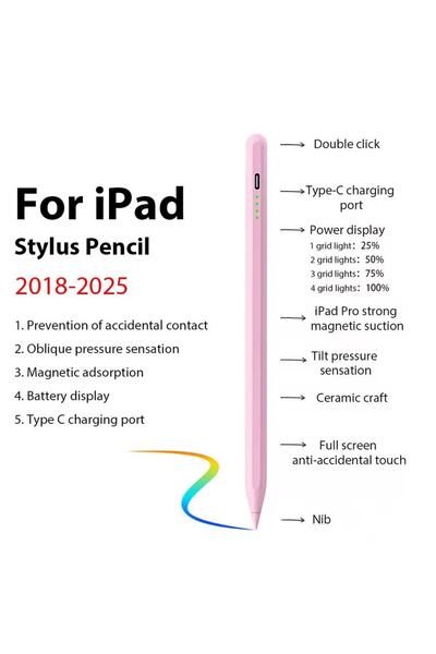 Choice قلم لمس عالمي وردي اللون لأجهزة أندرويد/آي أو إس/ويندوز اللوحية - قلم ...