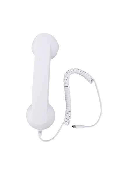 Choice WHITE Retro Phone Handset with Volume Control Ergonomic Type C Wired T...