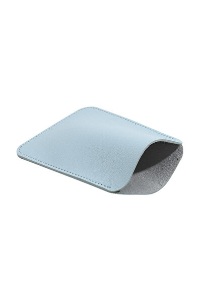 Choice4 Sky Blue 1/2Pcs Wireless Mouse Storage Bag PU Leather Protective Slee...
