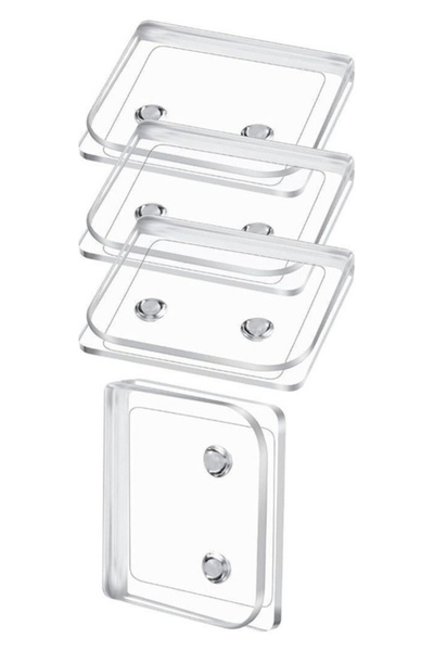 Choice 4 قطع من مشابك ستائر الحمام ذاتية مقاوم للرياح - بلاستيك شفاف للحمام ل...