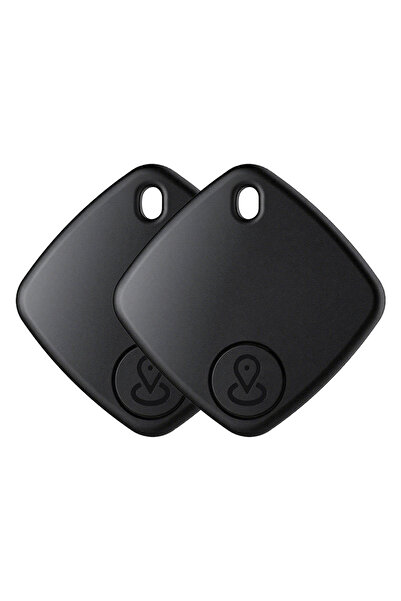 Choice1 جهاز تتبع بلوتوث أسود مكون من قطعتين، يعمل مع تطبيق Find My (لنظام iO...