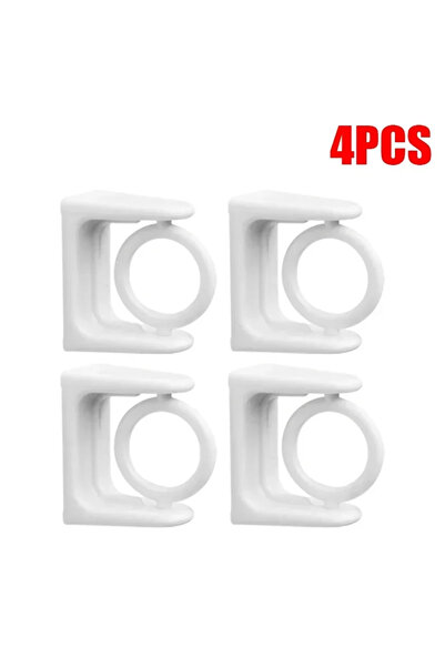 Choice1 4PCS-Single ring Punch-free Curtain Rod Holder Bathroom Clamp Hooks S...