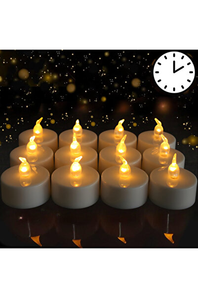 Choice1 12 قطعة 35x38 ملم، 12 عبوة من أضواء الشاي LED المتذبذبة مع مؤقت تلقائ...