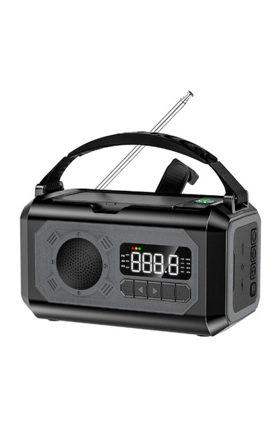 Choice3 راديو طوارئ محمول أسود من فيكيفون، ببطارية 12000 مللي أمبير، يدعم موج...