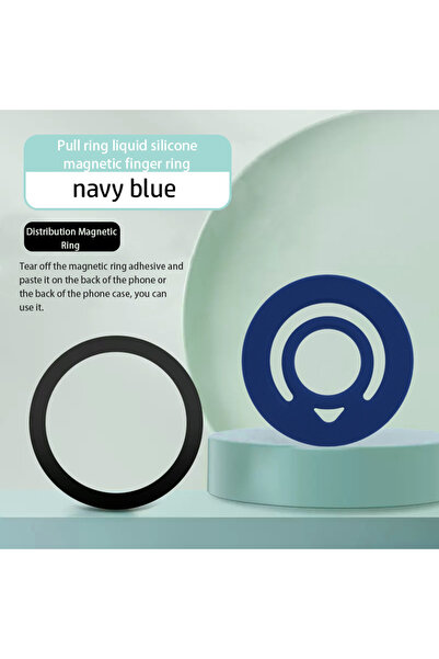 Choice5 حامل هاتف مغناطيسي قوي مزدوج الجوانب من السيليكون، لون أزرق داكن، منا...