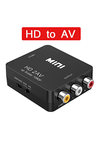 Choice1 Black HD to AV High Quality HD 1080P hdmi-compatible To RCA AV/CVBS A...