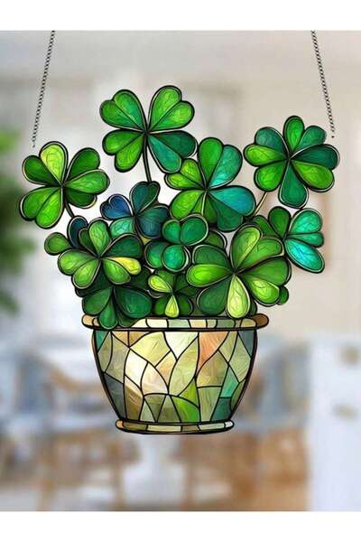 Choice قطعة واحدة من زينة عيد القديس باتريك على شكل نبتة البرسيم المحظوظة - ز...