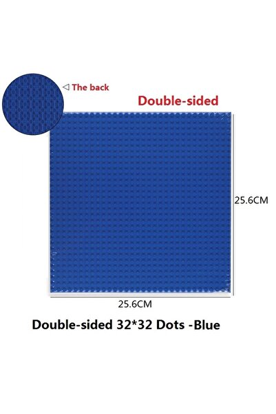 Choice7 لوحة بناء زرقاء مزدوجة الجوانب 32×32 نقطة، مكعبات بناء كلاسيكية