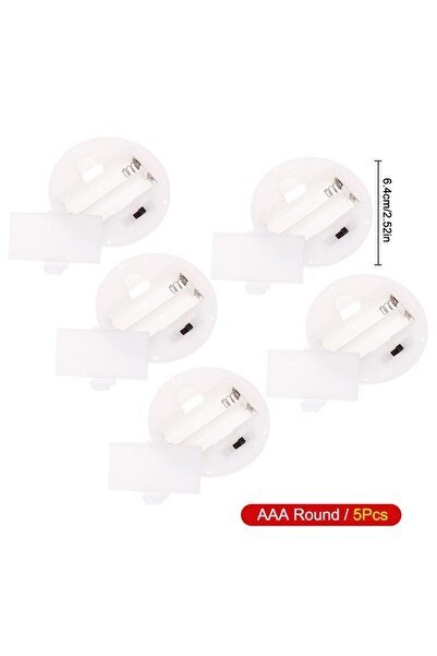 choice2 علبة بطاريات دائرية AAA، 5 قطع، 1/5 قطع، 2 بطارية AAA/AA 3 فولت، مع غ...