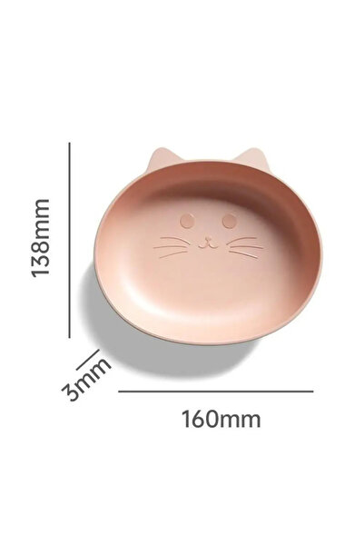 Choice 1pc Pink Kitty Cartoon Animal Desktop Split Bone Dish Creative Thicken...