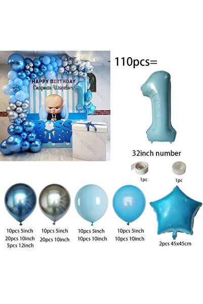 Choice as picture style-1 110pcs Boss Series 1-9 Years Little Boy Baby Blue N...