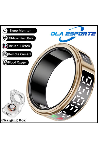Choice16 11 GoldPro 2025 Smart Ring with Display Screen and Touch, Wireless C...