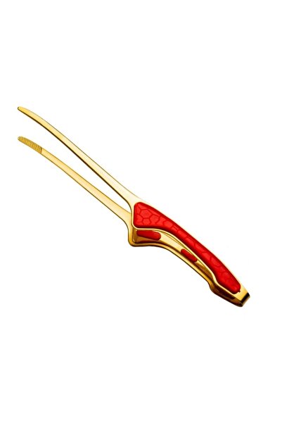 Choice1 ملقط شواء من الفولاذ المقاوم للصدأ غير لاصق، أحمر ذهبي، مقاوم للحروق ...