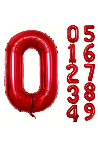 Choice8 32inch Number 0 32INCH Red Number Foil Ballo for Birthday Anniversary...