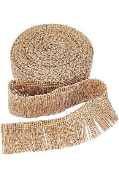 Choice AECH09-07339 5.5 ياردة، عرض 1.46 بوصة، شريط من الخيش، شرابة، دانتيل من...