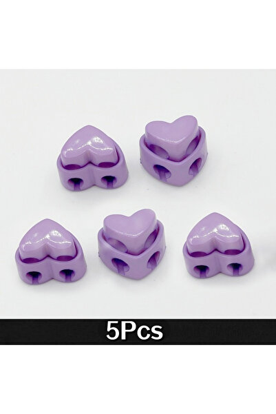 Choice1 4 5Pcs/Set Colorful Knitting Needle Stoppers Heart-Shaped Double Hole...