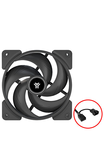 Choice NO LED AS SHOWN 1 Black Fan JUMPEAK PB120 120mm Cooling Fan Quiet 4PIN...