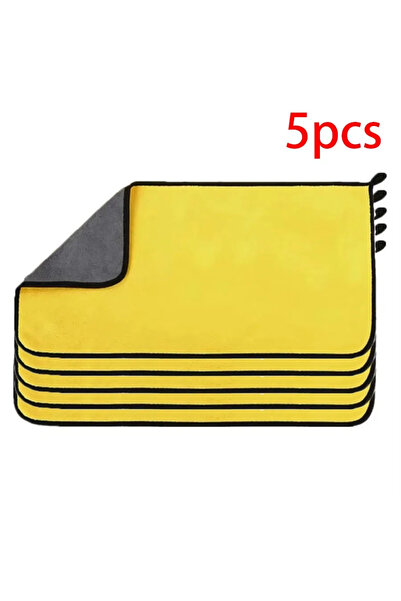 choice2 ٥ قطع، ٣٠×٦٠ سم، ١/٢/٣/٦/١٠ قطع، مناشف تنظيف السيارات من الألياف الدق...