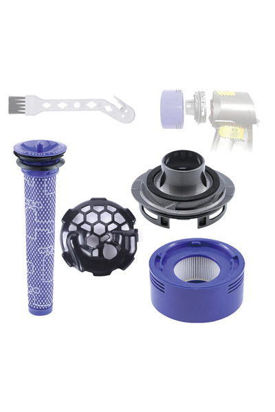 Choice3 مجموعة من 4 قطع غيار لمكنسة دايسون V8 الكهربائية، غطاء خلفي للمحرك، غ...