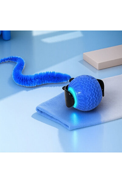 Choice1 Blue Automatic Rotating Smart Obstacle Avoidance LED Interactive Cat ...