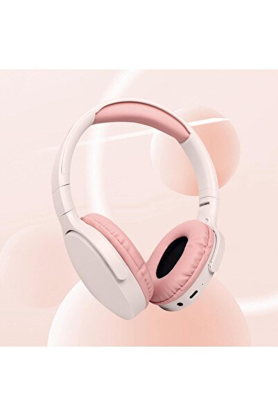 choice2 سماعات رأس لاسلكية أنيقة باللون الوردي، تعمل بتقنية البلوتوث، تغطي ال...