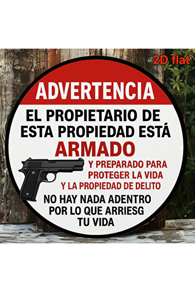 Choice Round 20X20CM 2D Flat, 1pc 8x8 Inch Round Aluminum Sign - Armed Homeow...